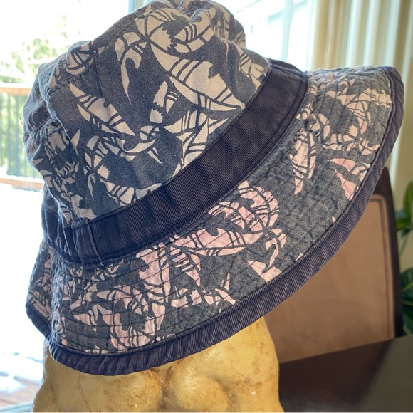Blue/Pink Floral Tie Dye Bucket Hat - Picture 3 of 5